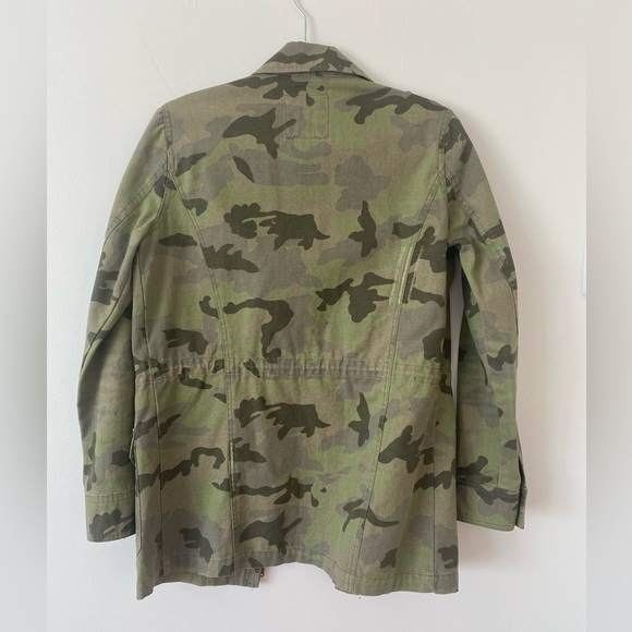 Women’s Billabong Cotton Denim Camo Army Utility Jacket - Picture 2 of 5